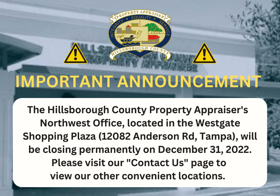 HCPA Northwest Office closing